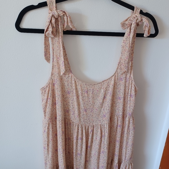 ⛔️SALE PENDING⛔️🆕NWT AE Floral Tie-Strap Babydoll Dress in 'Pink' - Picture 12 of 16